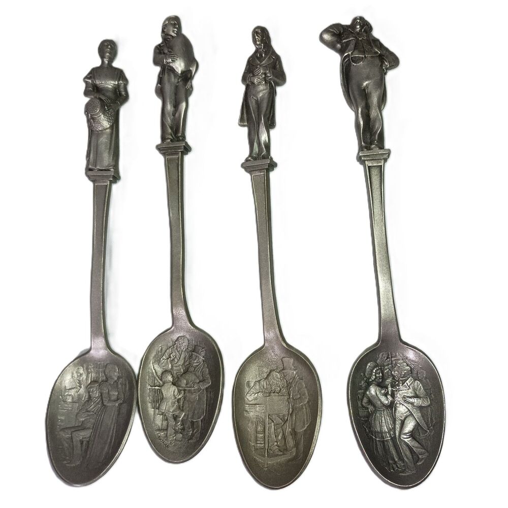 ADOLFIO PROCOPIO: Decorative Pewter Spoon Collection, Set of 12 - Picture 5 of 5